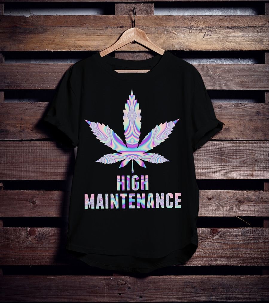 High Maintenance Holographic Leaf T-Shirt