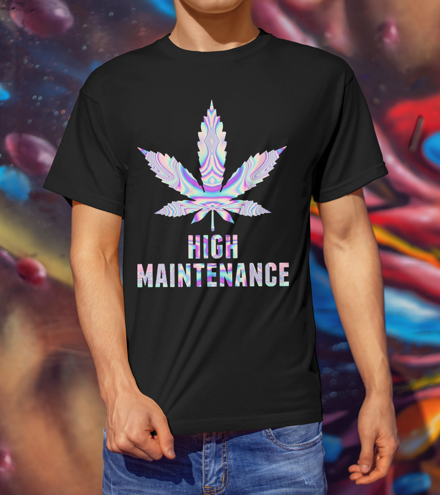 High Maintenance Holographic Leaf T-Shirt