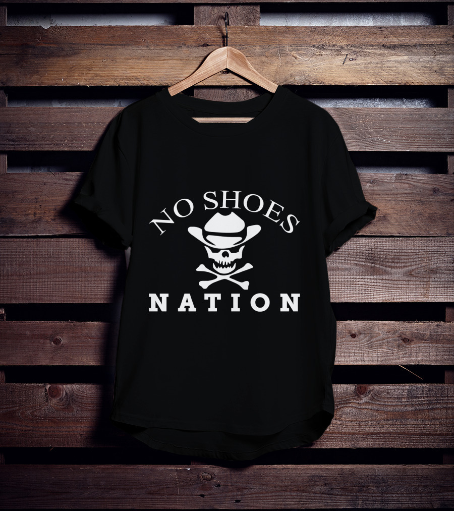 NO SHOES NATION Chesney Music Skull Cowboy Hat T-Shirt