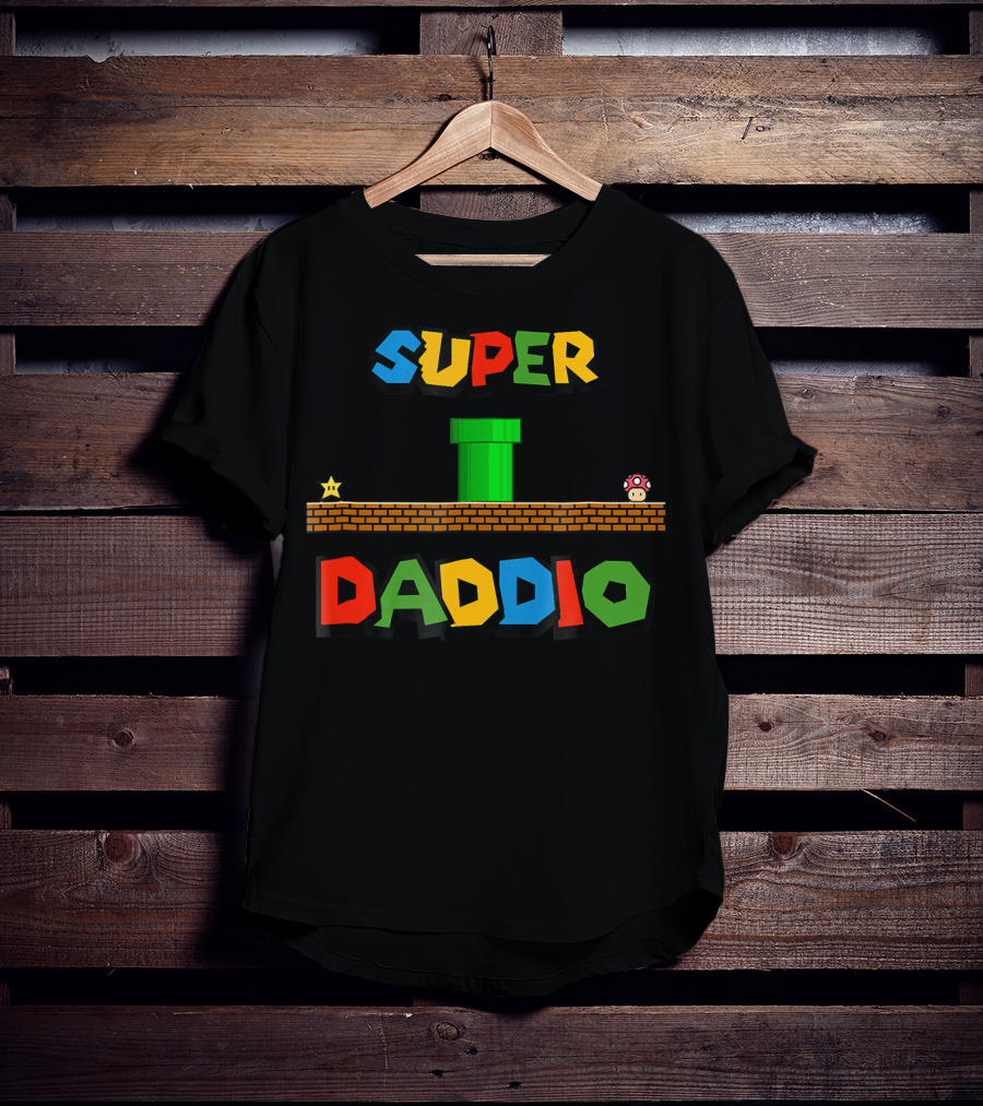 Super Daddio Nerdy Star Mushroom Pipe Block T-Shirt