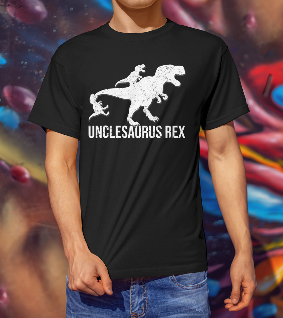 Unclesaurus Rex 2 Kids Funny Uncle Dinosaur T-Shirt