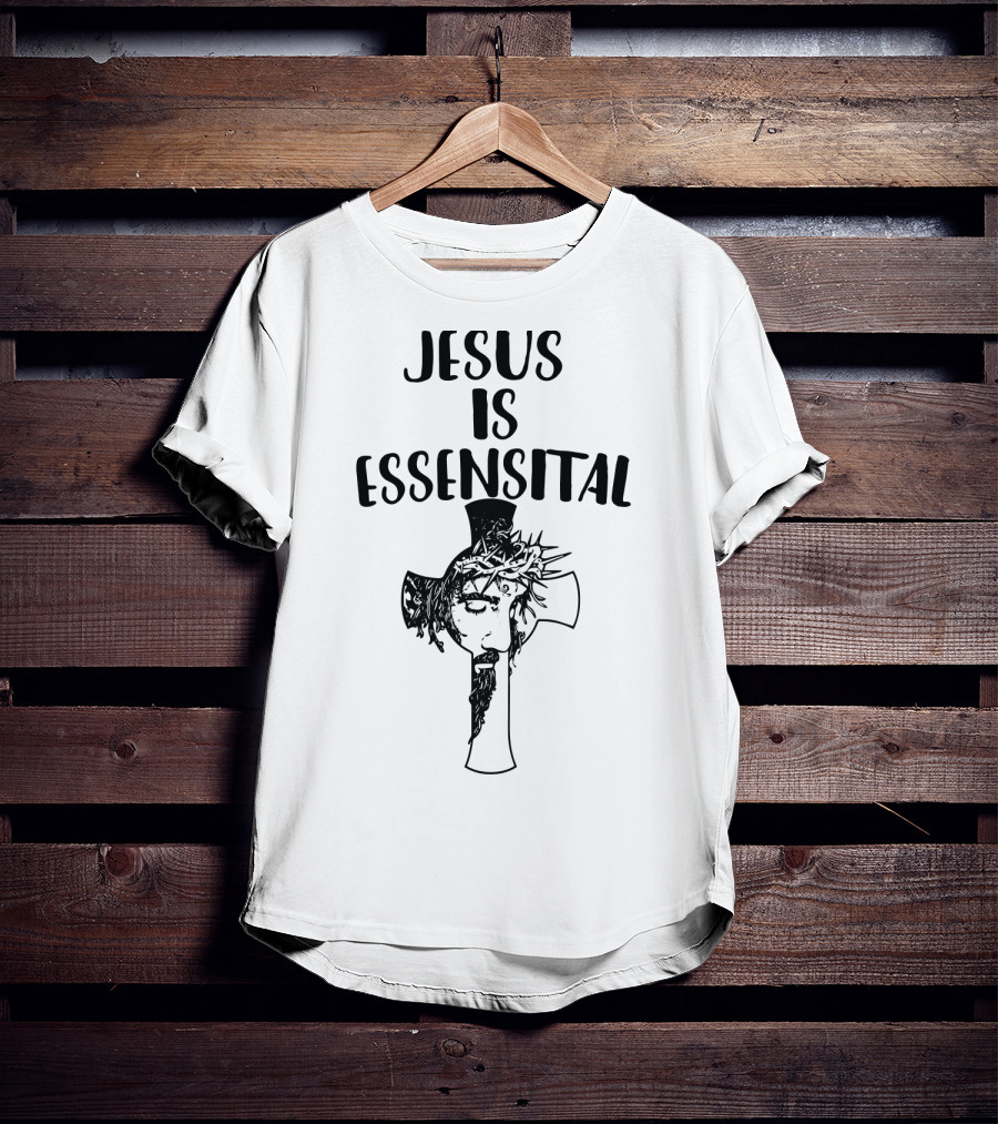 Jesus Is Essential Cross Crown Of Thorns T-Shirt