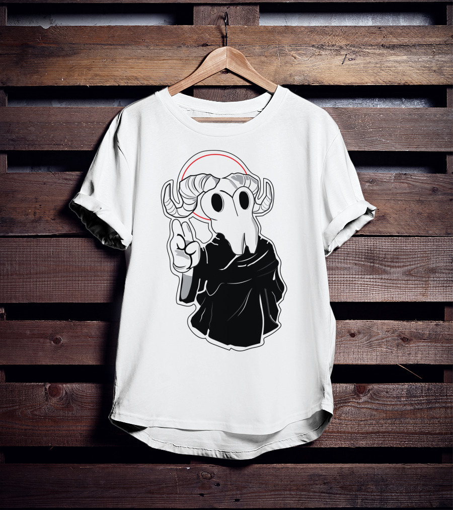 Kawaii Beezelbub Satan Evil Skull With Horns And Cloak T-Shirt