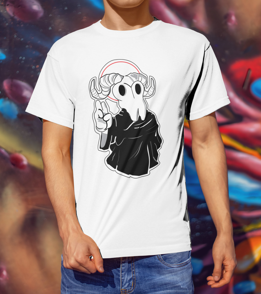 Kawaii Beezelbub Satan Evil Skull With Horns And Cloak T-Shirt