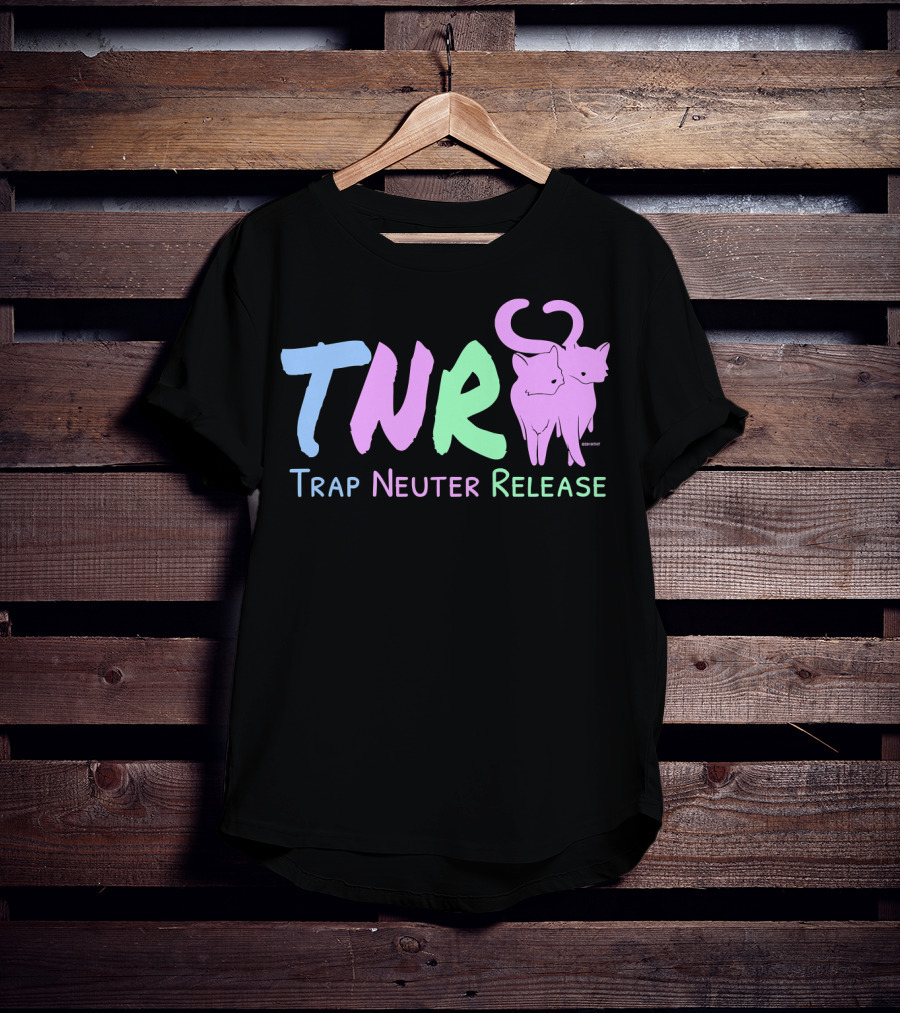 TNR Trap Neuter Release Feral Cat Lover Pastel Cats T-Shirt