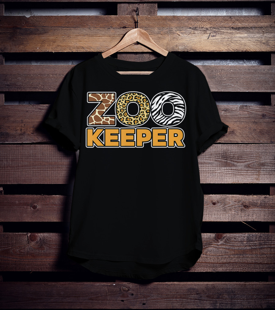 Zookeeper African Savanna Zoo Leopard Zebra Giraffe T-Shirt