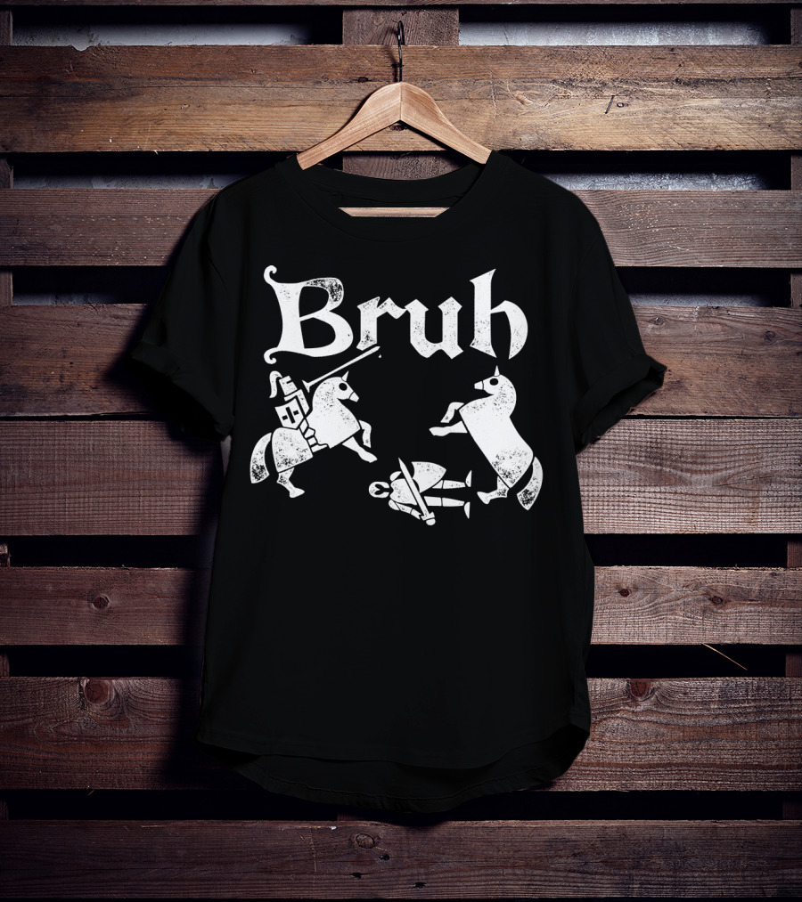 Renfaire Bruh Knight Falling Off Horse Jousting T-Shirt