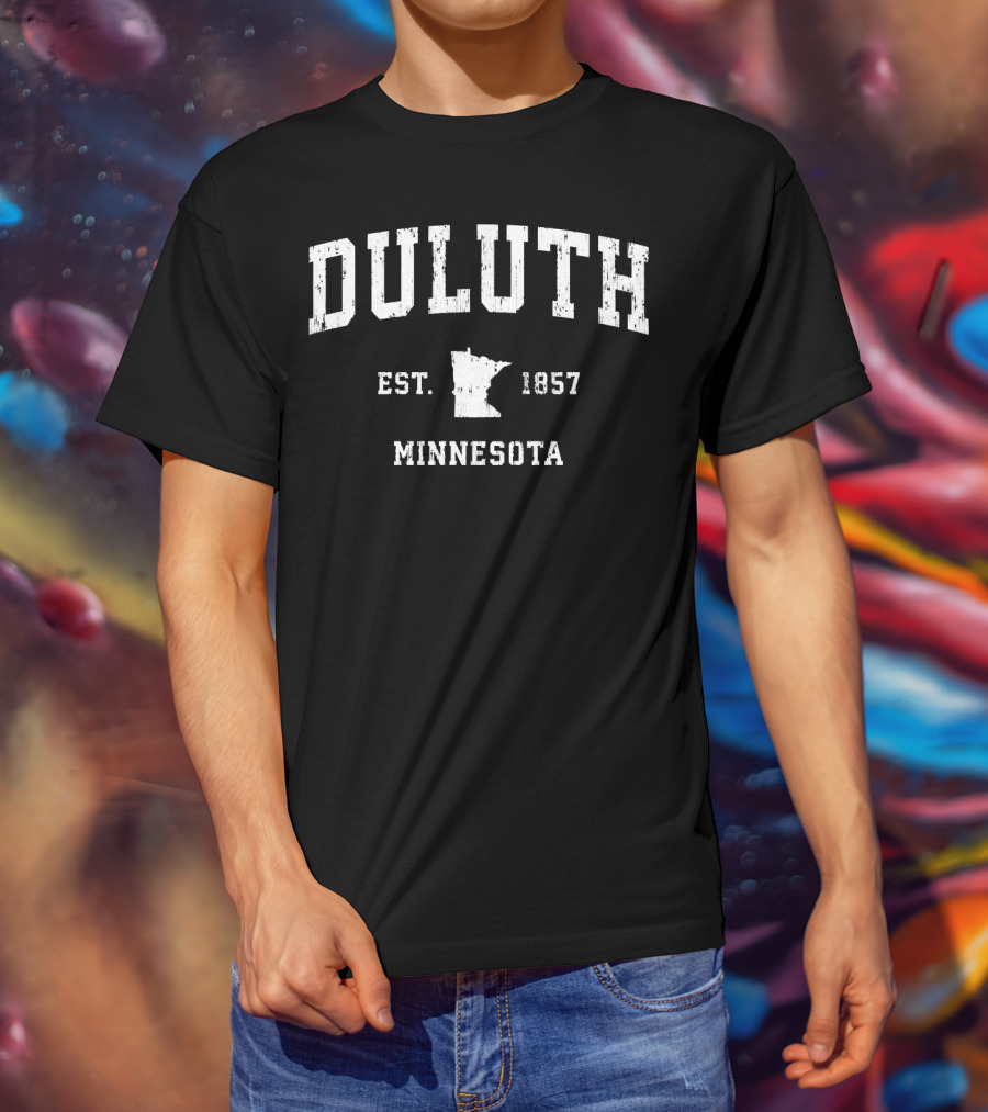 Duluth Minnesota Est. 1857 Vintage Athletic T-Shirt