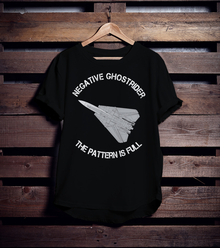 Negative Ghost Rider The Pattern Is Full Jet Airplane T-Shirt