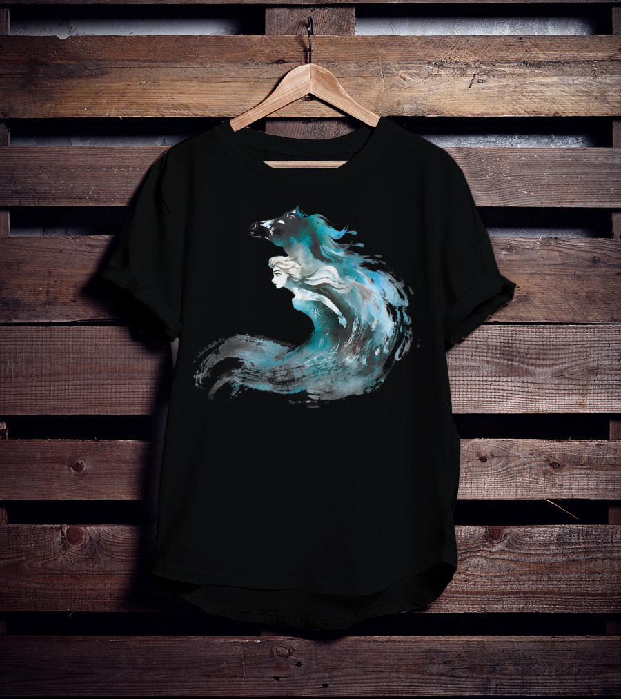 Disney Frozen 2 Elsa And The Nokk Magic Water Spirit T-Shirt