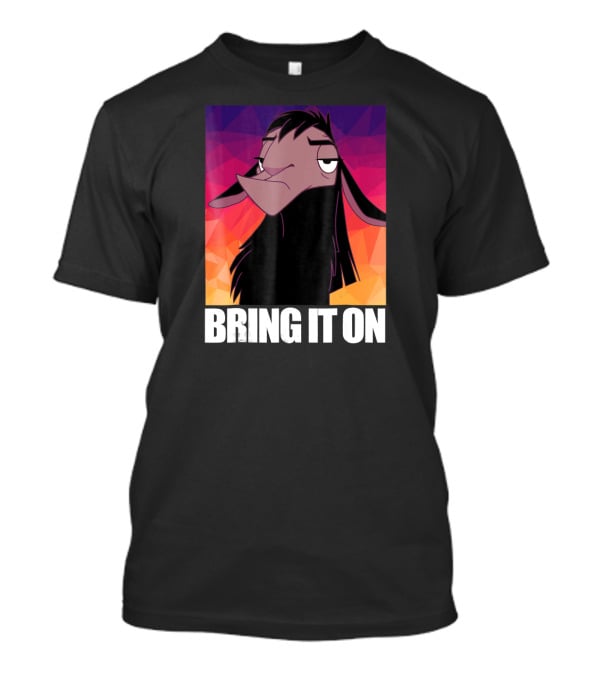 Disney Emperor's New Groove Kuzco Llama Bring It On Colorful Geometric Background T-Shirt