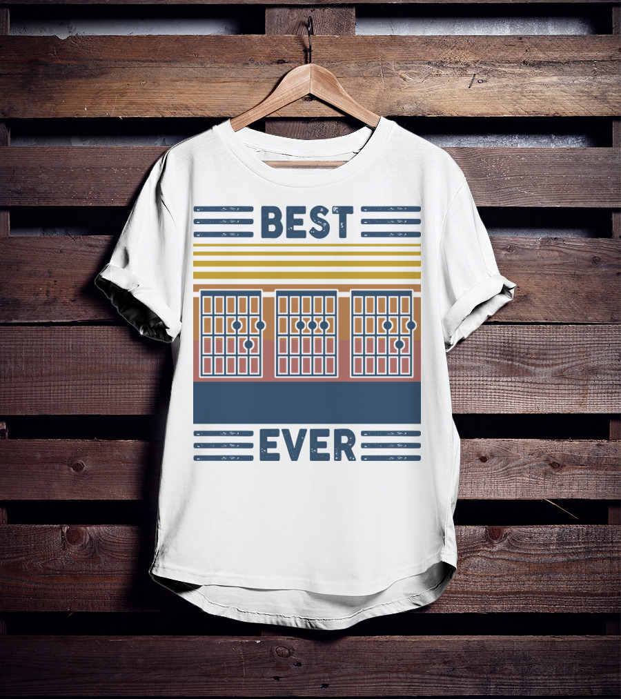 Best Chords Ever Vintage Guitar Father T-Shirt
