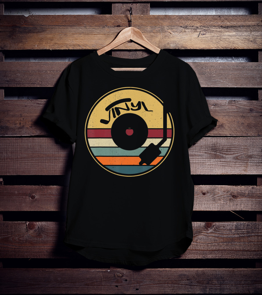Vinyl Record Retro Stripes T-Shirt