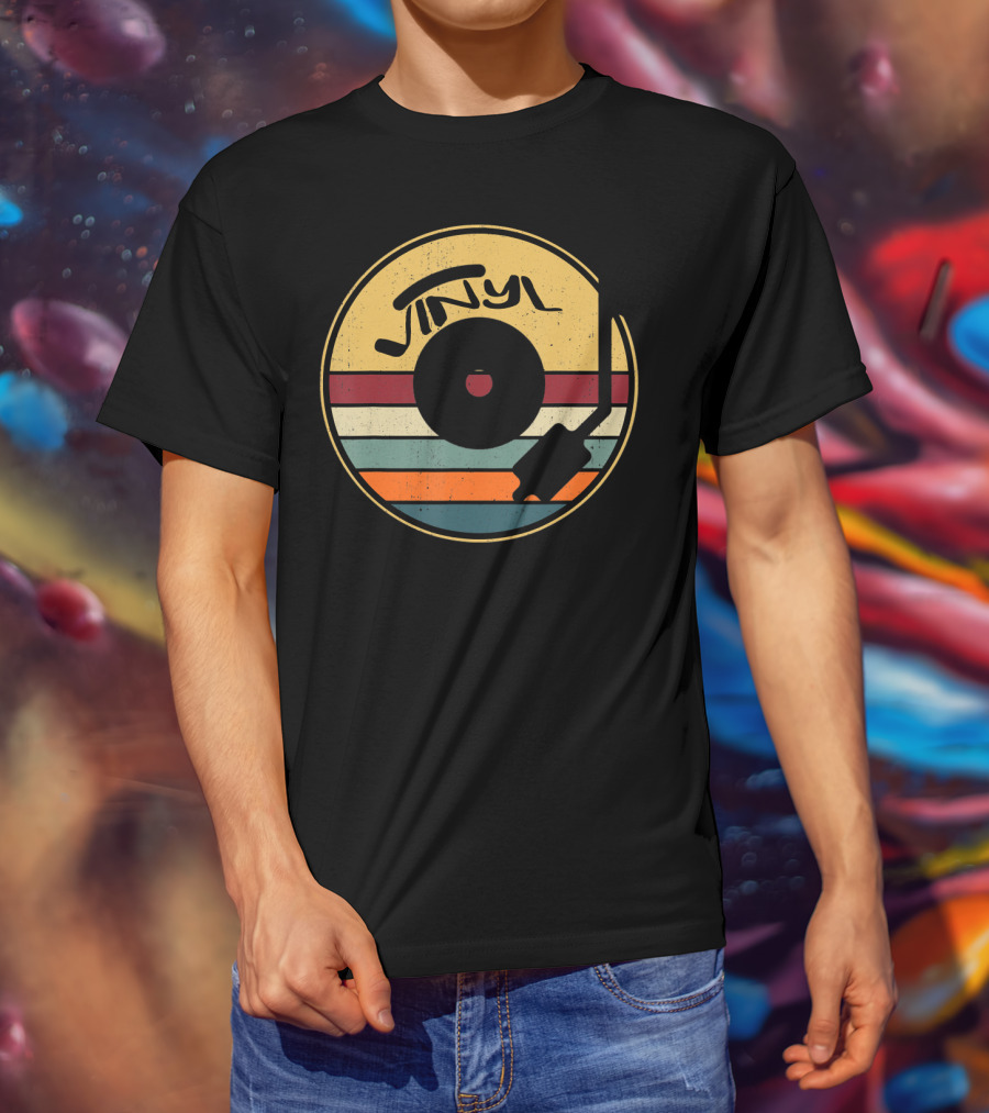 Vinyl Record Retro Stripes T-Shirt
