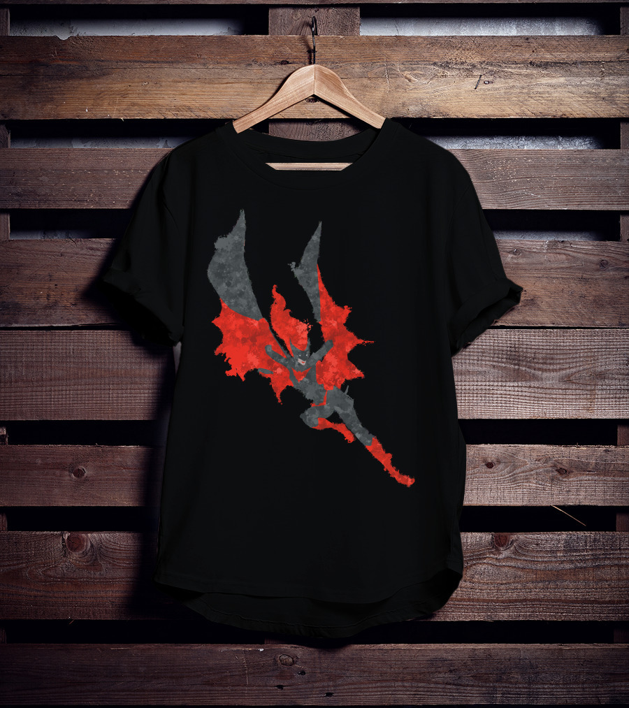Batwoman Red And Black Silhouette Dynamic Action Pose T-Shirt