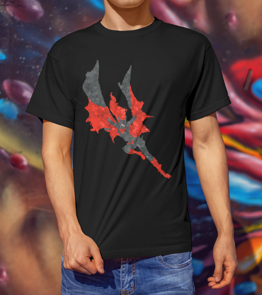 Batwoman Red And Black Silhouette Dynamic Action Pose T-Shirt