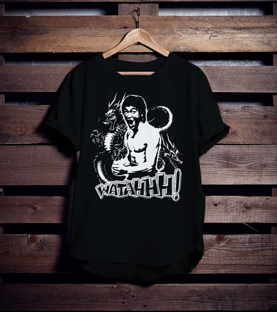 Bruce Lee WATAHHH Dragon Style Martial Arts T-Shirt