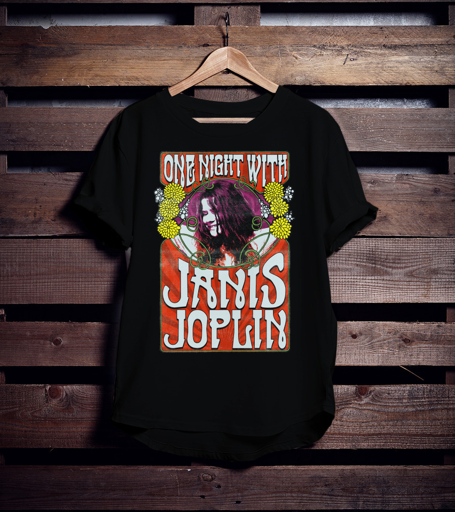 One Night With Janis Joplin Psychedelic Floral Burst T-Shirt
