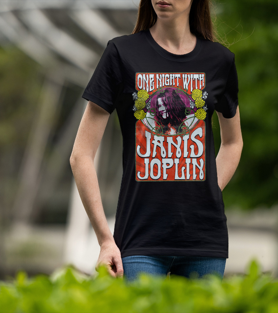 One Night With Janis Joplin Psychedelic Floral Burst T-Shirt