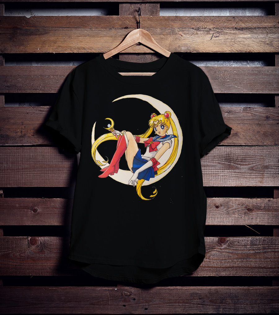 Sailor Moon Crescent Wand And Moon T-Shirt