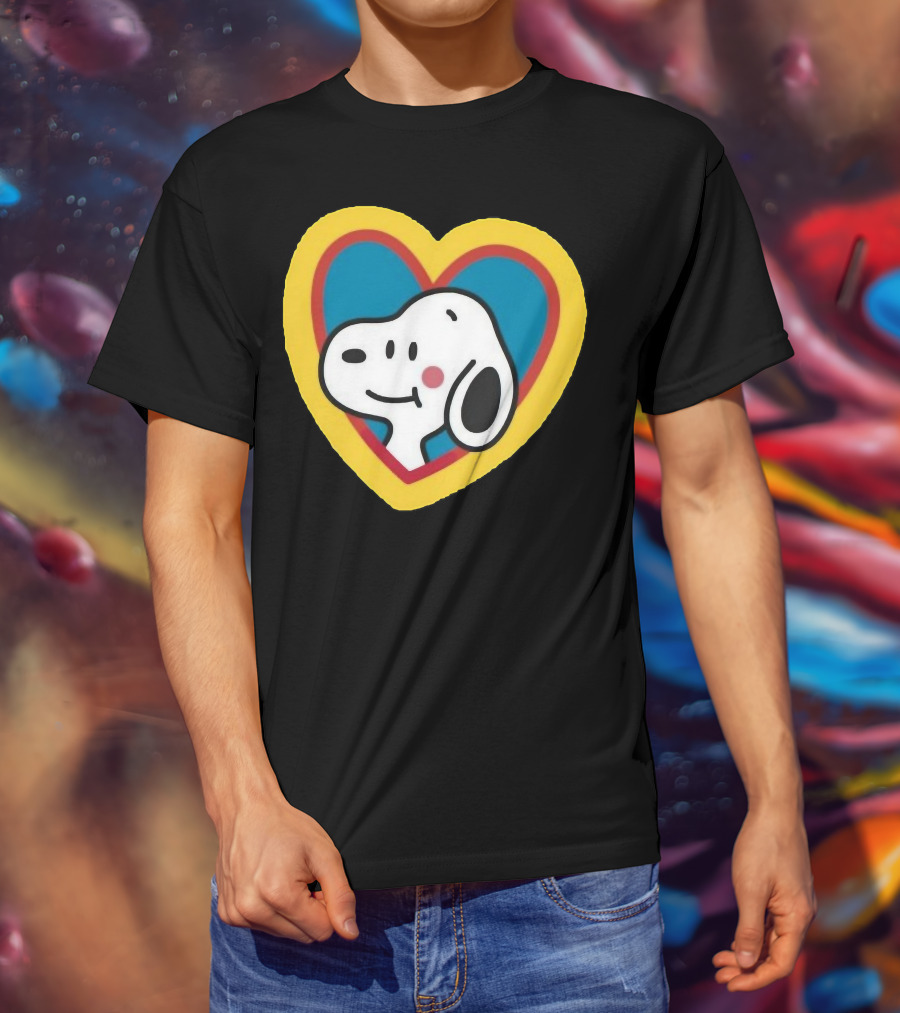 Snoopy Heart Love Peanuts Cartoon T-Shirt
