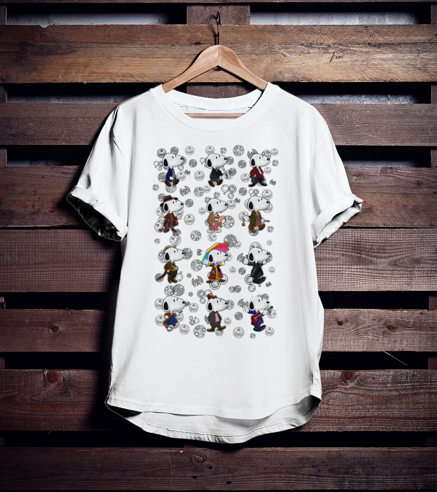 Snoopy The DOGtor Who Eleven Incarnations T-Shirt