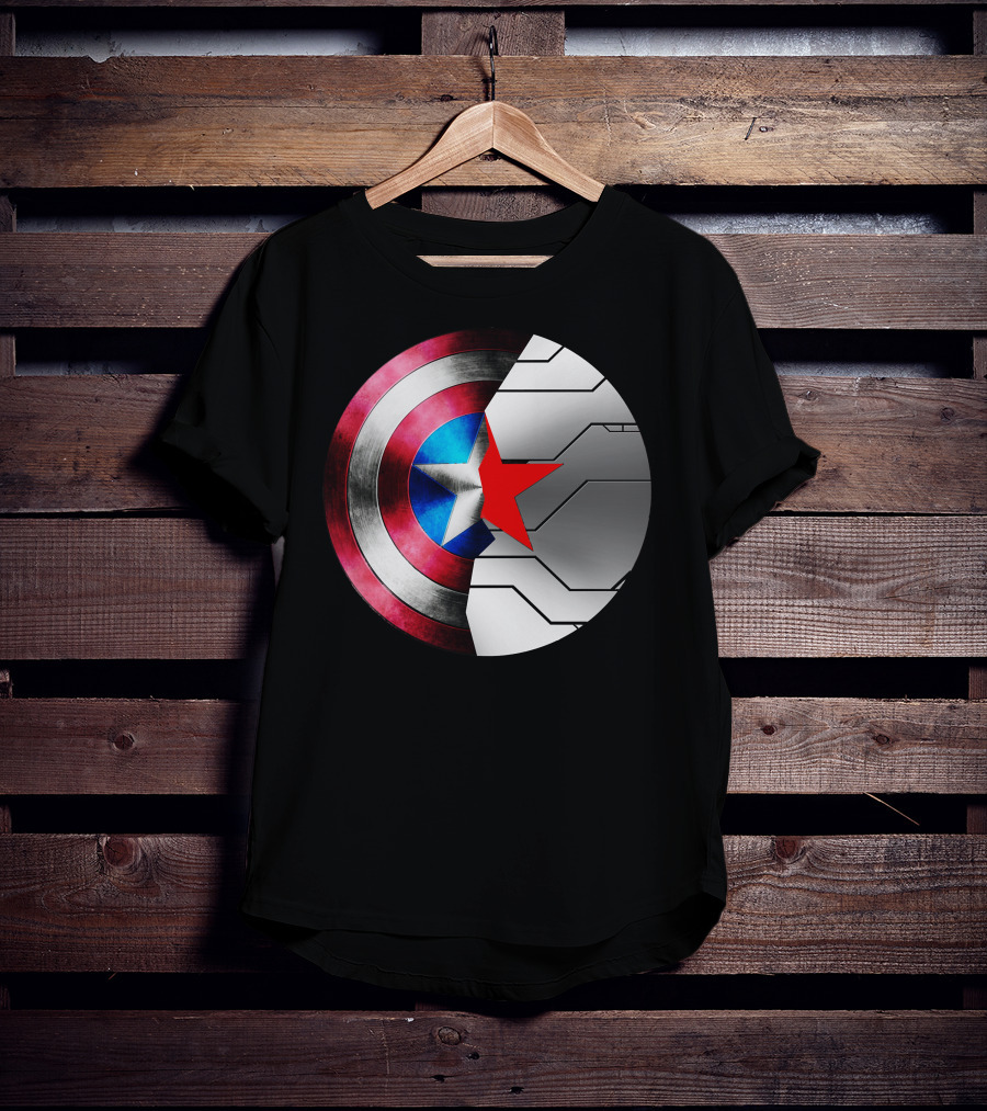 Captain America Winter Soldier Shield Buck Rogers Star T-Shirt