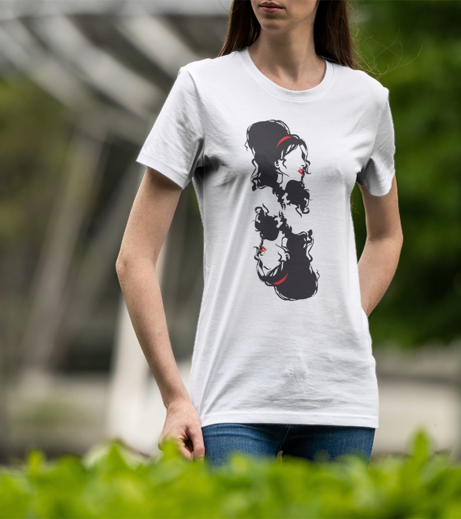 Ace Card Amy Winehouse Mirror Profile T-Shirt