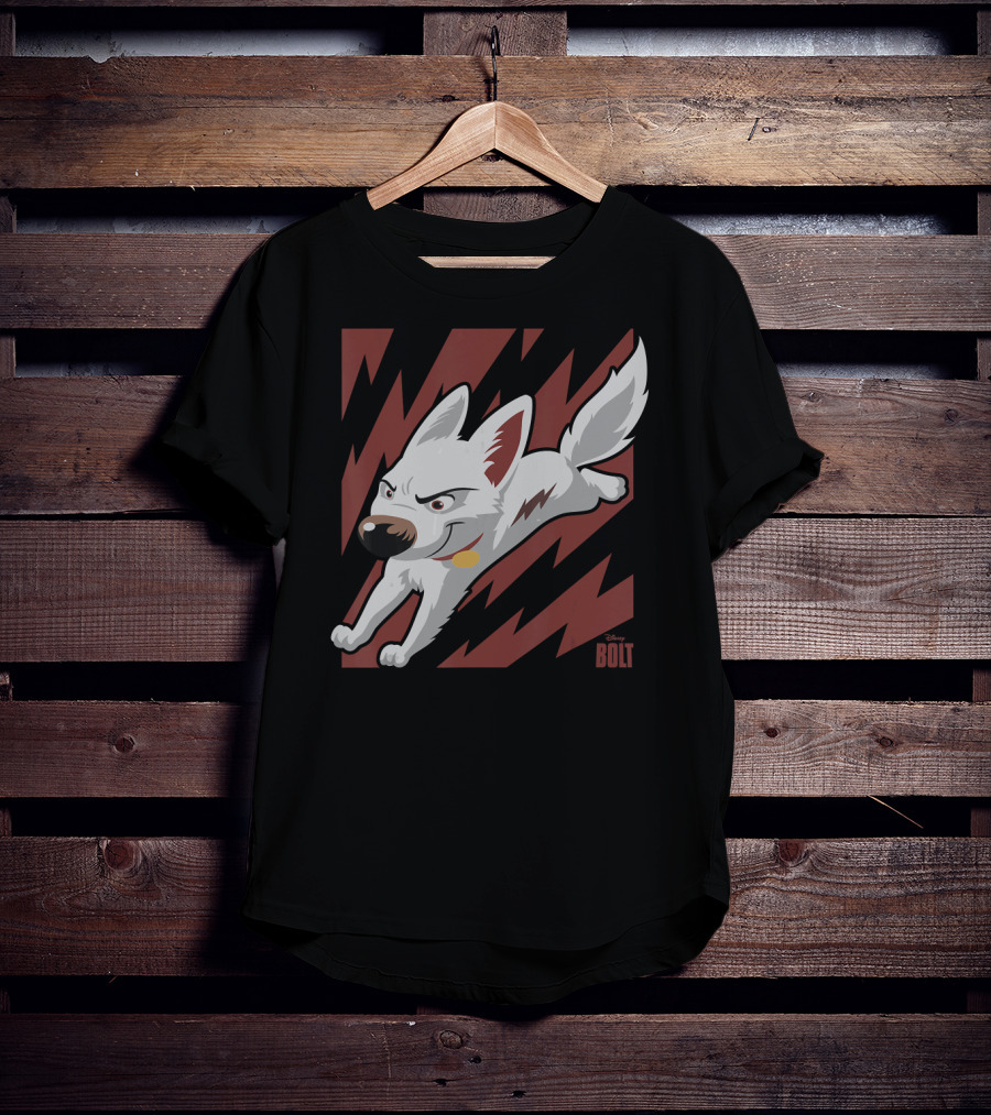 Disney Bolt The Super Dog Lightning Action Adventure T-Shirt