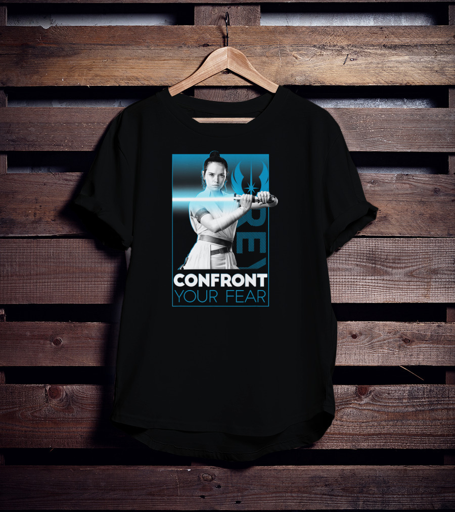 Star Wars The Rise Of Skywalker Rey Confront Your Fear Jedi T-Shirt