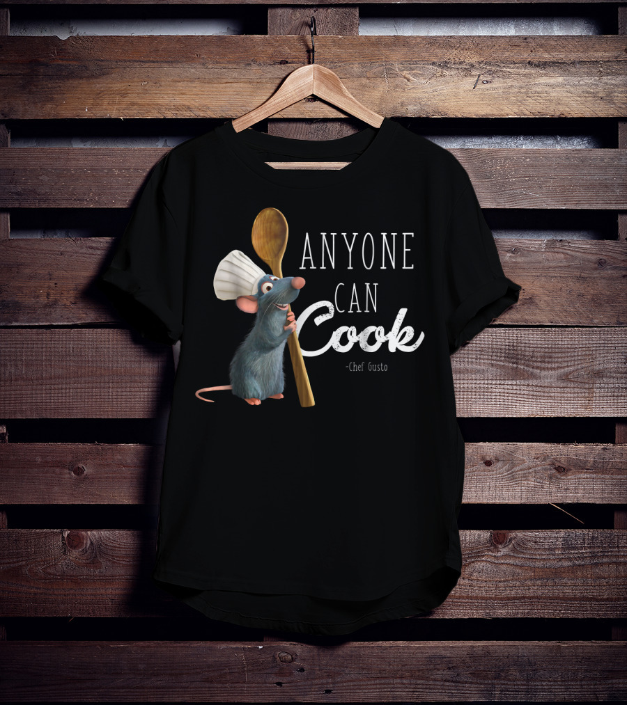 Pixar Ratatouille Remy Anyone Can Cook Chef Gusto T-Shirt