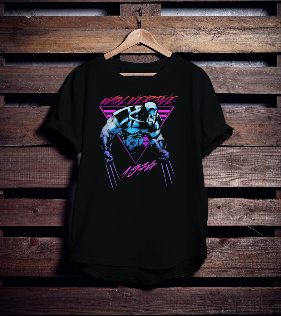 X Men Wolverine Neon Logan 1984 Marvel T-Shirt