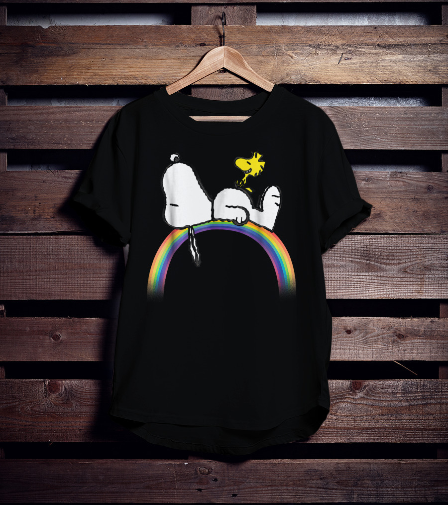 Snoopy Woodstock Peanuts Rainbow T-Shirt