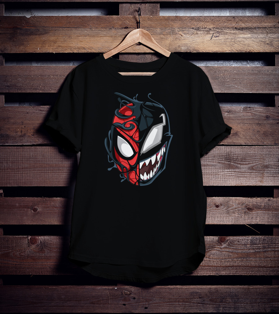 Marvel Spider Man Venom Split Face Symbiote T-Shirt