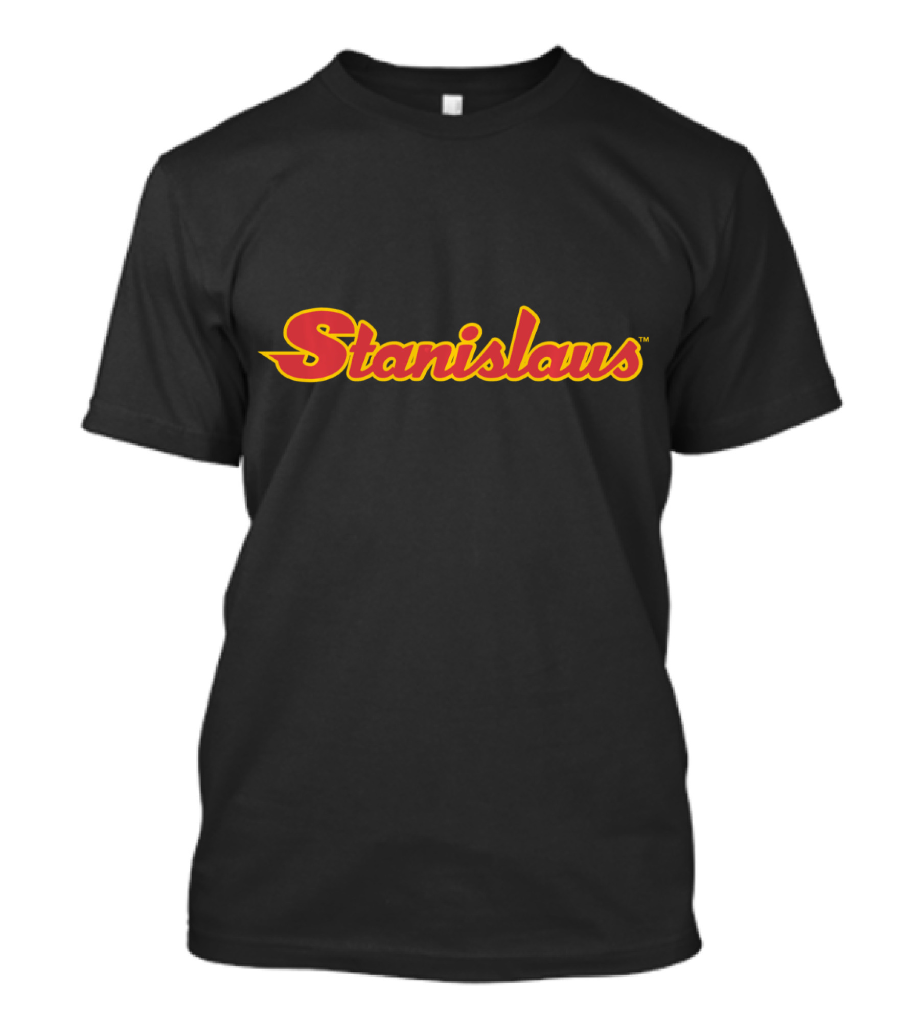 NCAA Cal State University Stanislaus Red And Yellow T-Shirt