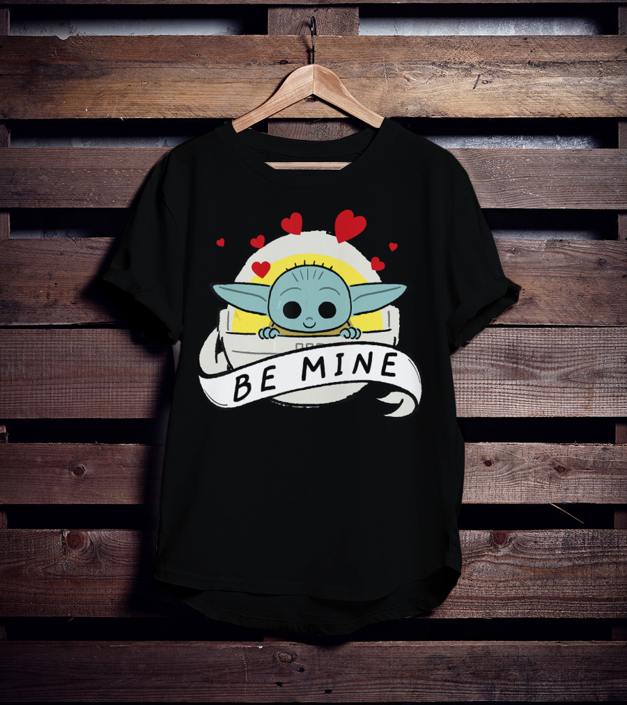 Star Wars The Mandalorian The Child Be Mine Hearts T-Shirt