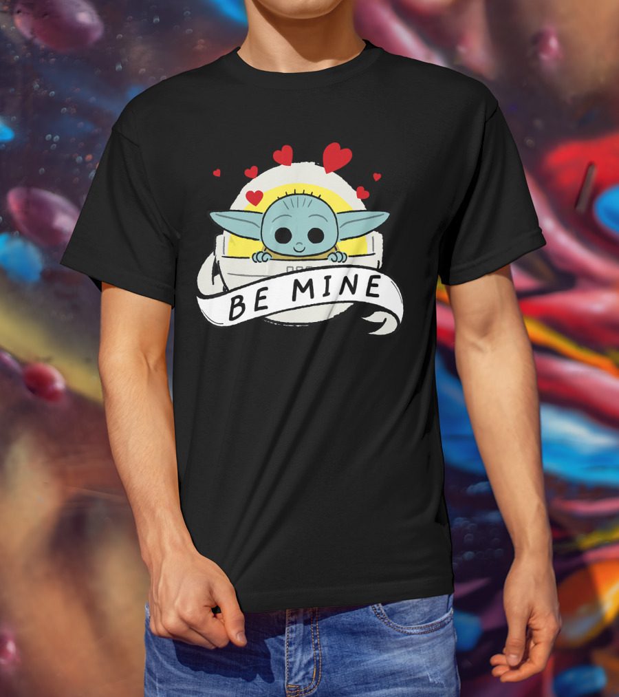 Star Wars The Mandalorian The Child Be Mine Hearts T-Shirt