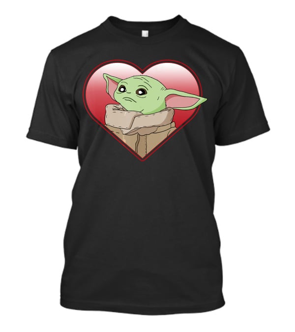 Star Wars The Mandalorian The Child Valentine Heart Grogu T-Shirt