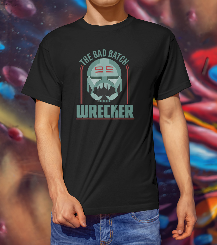 Star Wars The Clone Wars The Bad Batch Wrecker Helmet T-Shirt