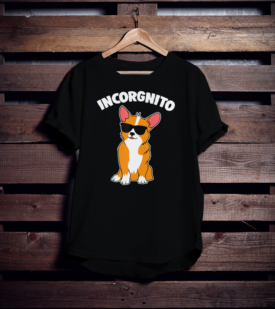 Incorgnito Funny Corgi Sunglasses Pup T-Shirt