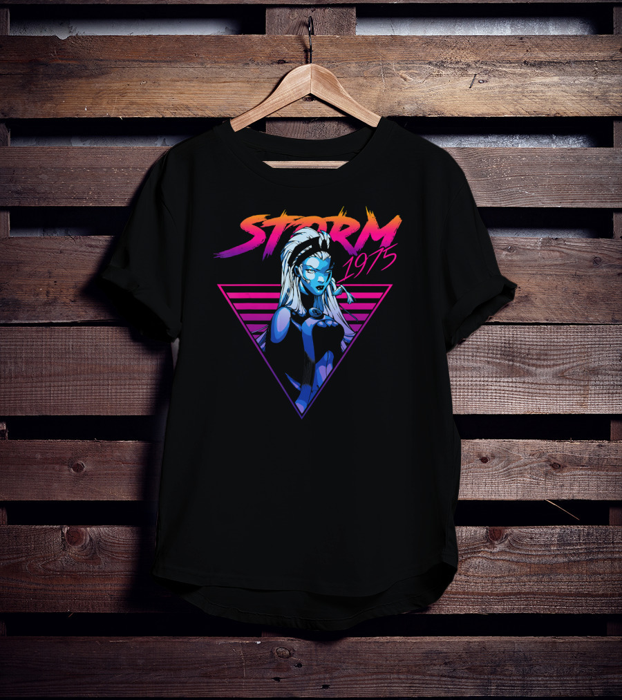 Marvel X Men Storm 1975 80's Triangle Gradient T-Shirt