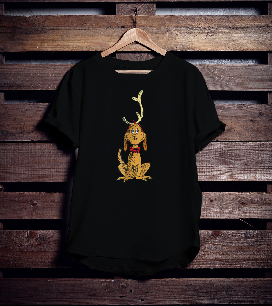 Max The Reindeer With Antlers From Dr. Seuss T-Shirt