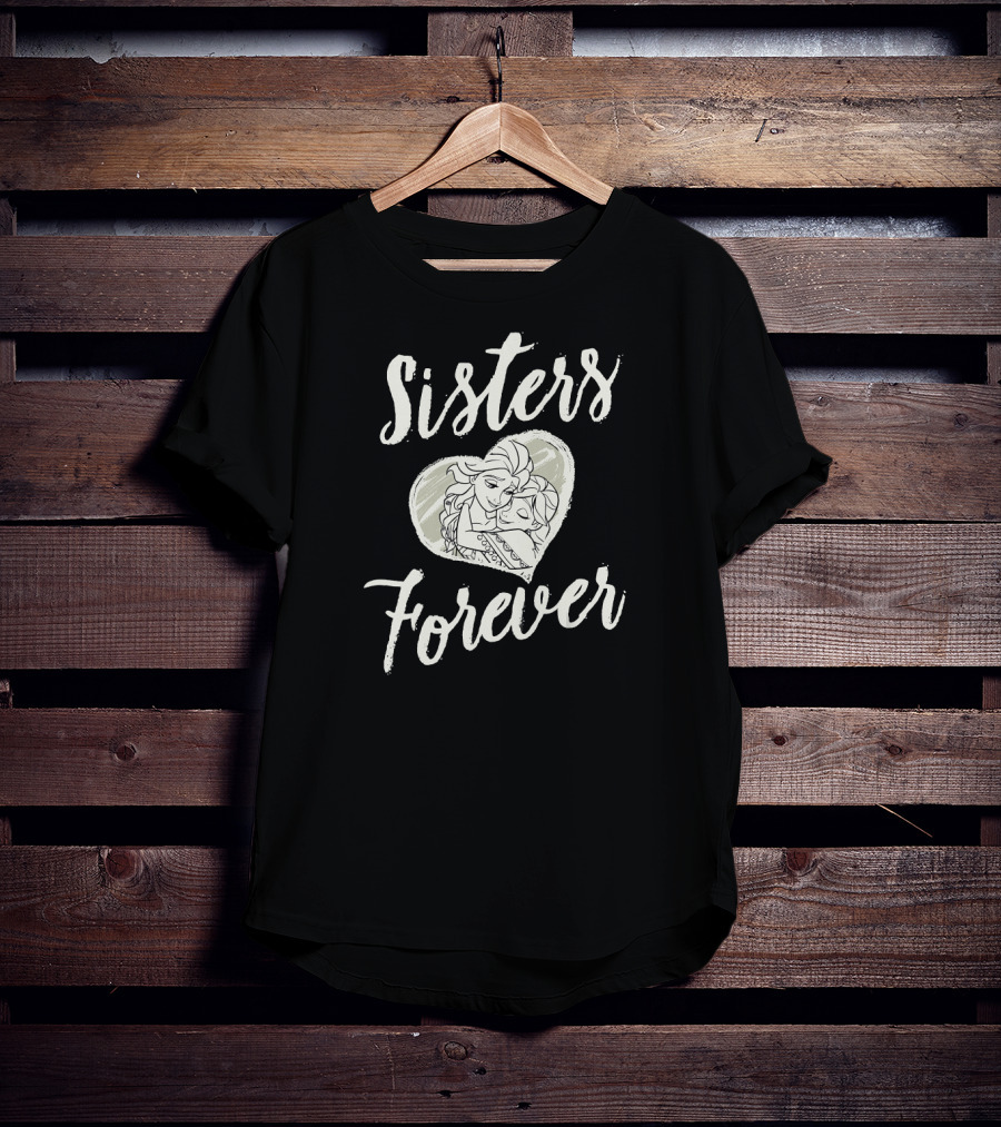 Frozen Elsa Anna Sisters Forever Heart T-Shirt