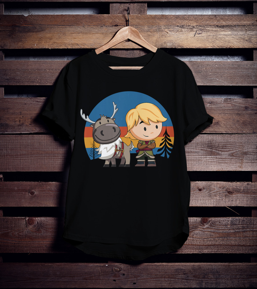 Disney Frozen 2 Sven And Kristoff Chibi Adventure Scene T-Shirt