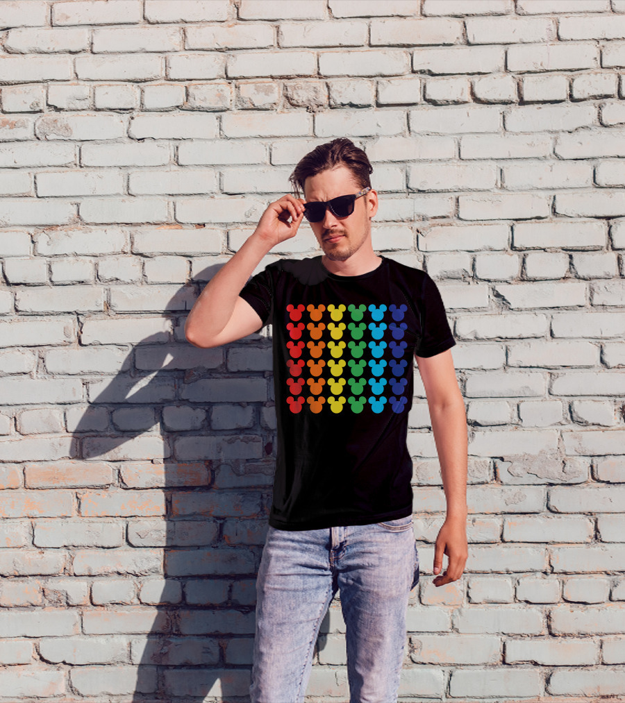 Disney Mickey Mouse Colorful Rainbow T-Shirt
