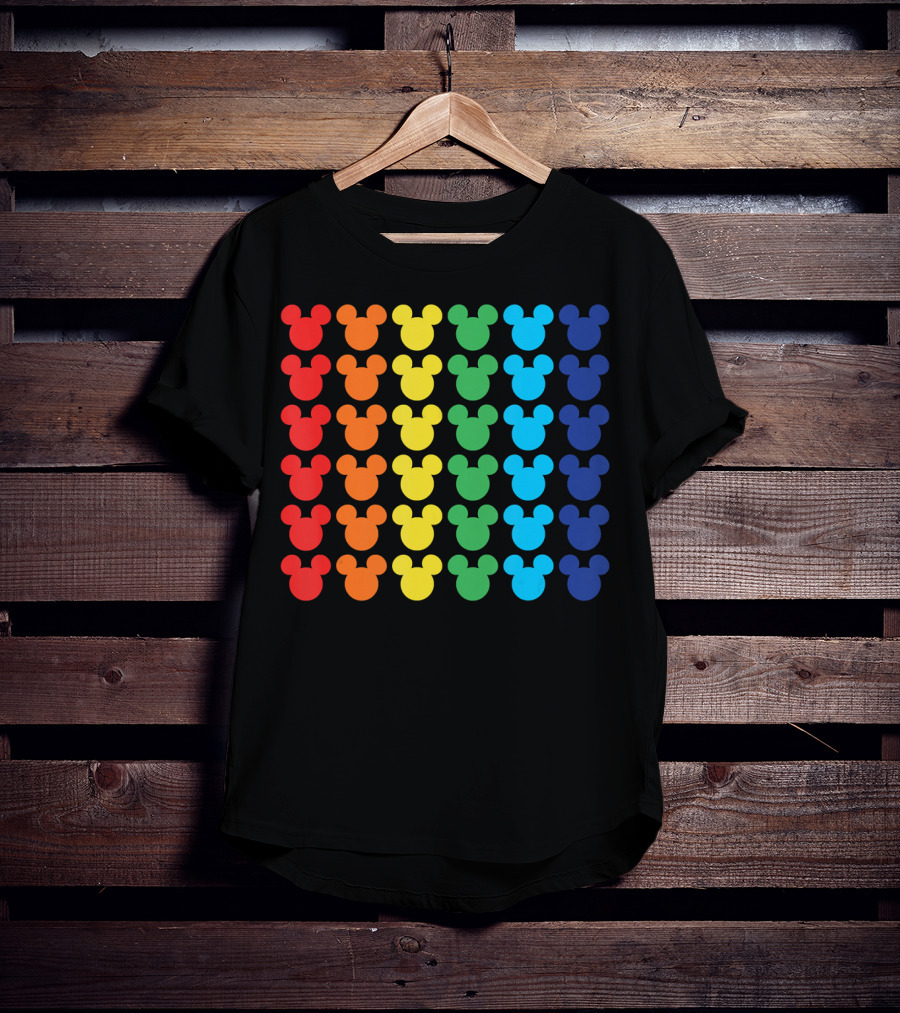 Disney Mickey Mouse Colorful Rainbow T-Shirt