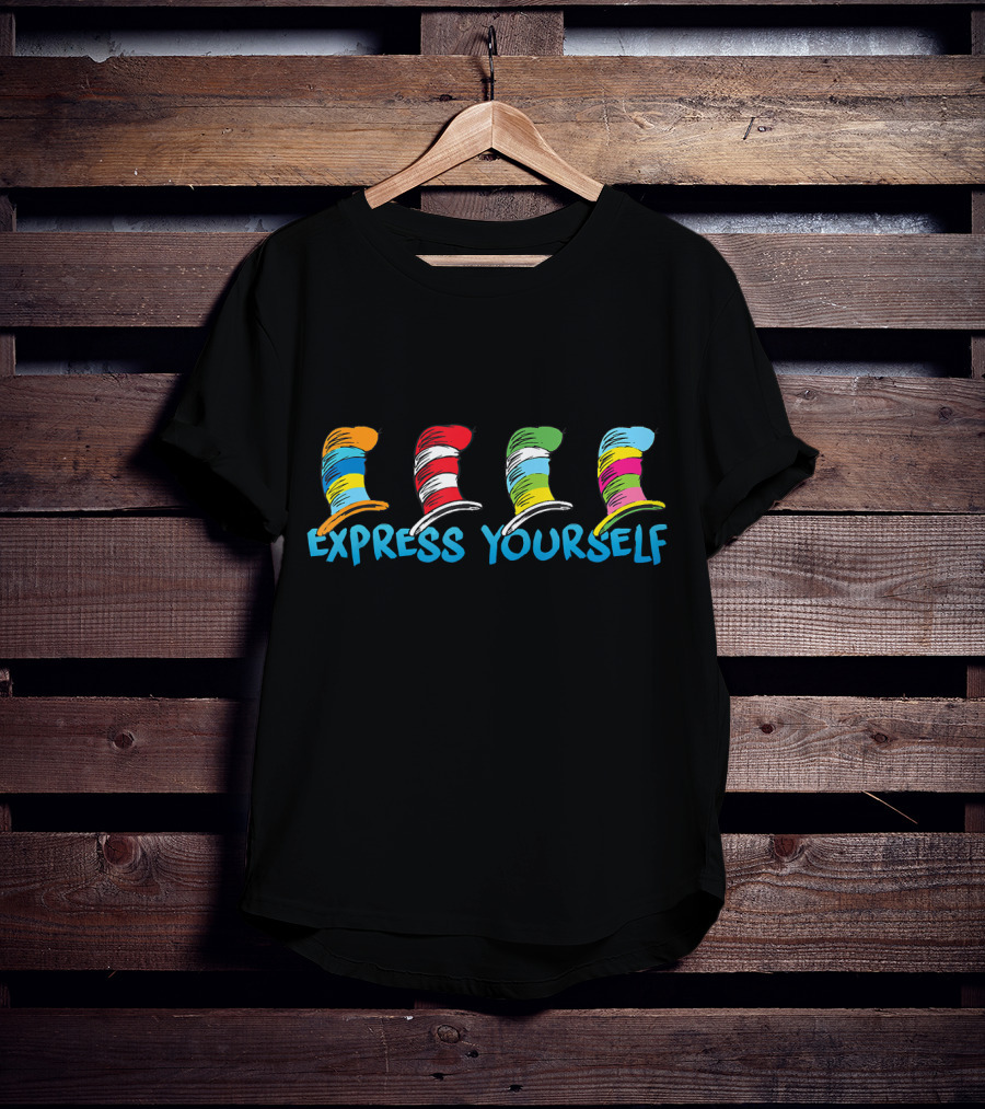Dr. Seuss Express Yourself Colorful Hats T-Shirt
