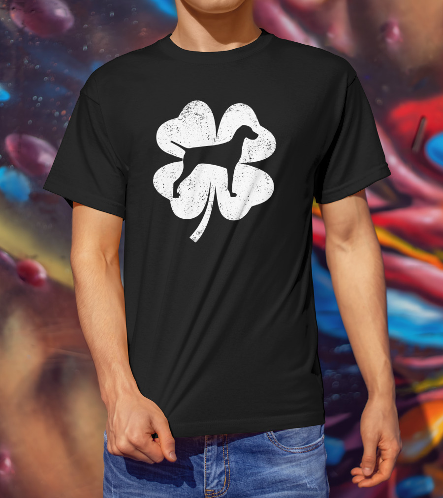 Leprechaun Shamrock Vizsla St Patrick's Day Dog Clover T-Shirt