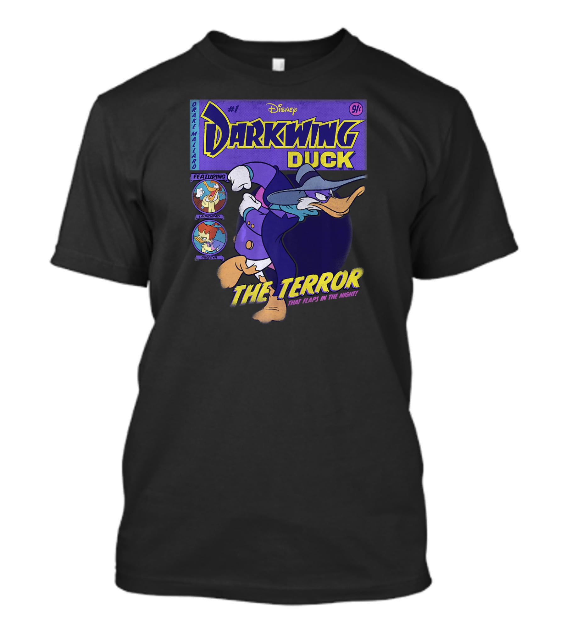 Disney Darkwing Duck The Terror That Flaps In The Night Featuring Drake Mallard Comic Cover T-Shirt