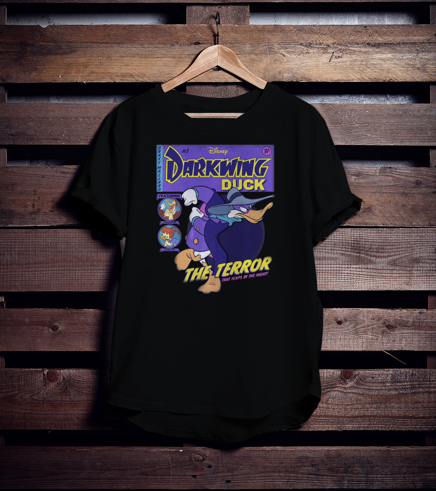 Disney Darkwing Duck The Terror That Flaps In The Night Featuring Drake Mallard Comic Cover T-Shirt